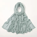 2024 Muslim Modal Rayon Cotton Hijab Shawls For Women Plain Scarf Big Size Headscarf Islamic Turban Headband 190*85cm