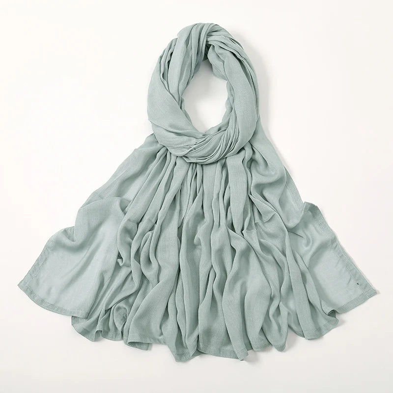 2024 Muslim Modal Rayon Cotton Hijab Shawls For Women Plain Scarf Big Size Headscarf Islamic Turban Headband 190*85cm