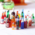 10PCS Miniature Resin Drink Bottles Set, Mixed Random Mini Wine Bottles for Phone Case/DIY Doll House Micro Landscape Decoration