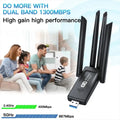 KEBIDUMEI 1300Mbps WiFi Adapter Network Card Dual Band 2.4G/5GHz Bluetooth 5.4 Wireless Receiver - Visuel 4 | SAMAG