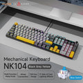 AJAZZ NK104 Mechanical Keyboard Wired Dual-Injection Keycaps 104 Hot-Swapping LED Hybrid Backlight Gamer Keyboard for Laptop PC
