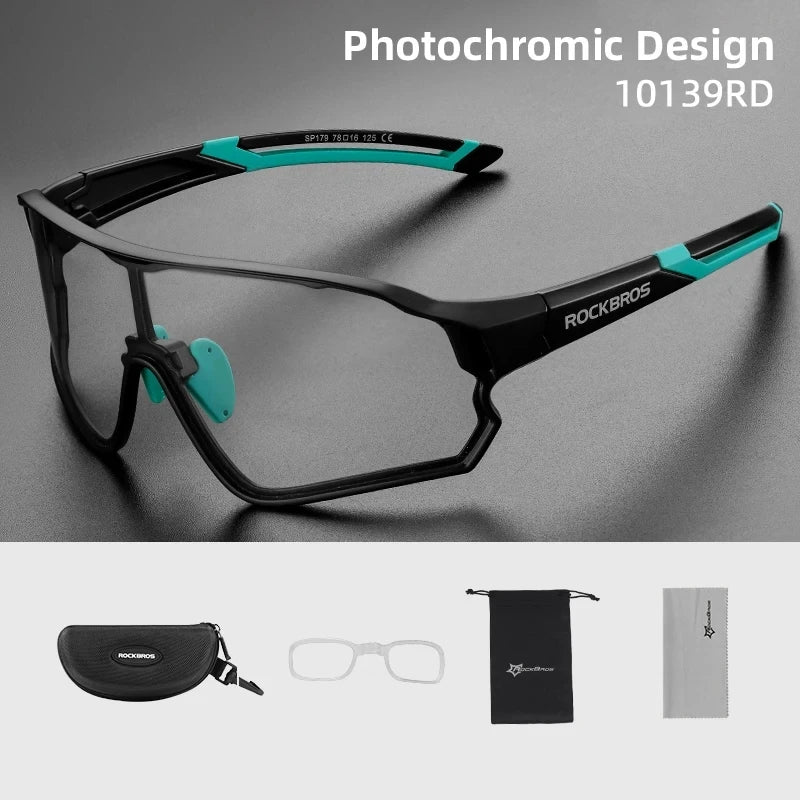 ROCKBROS Photochromic Cycling Glasses UV400 Sunglasses | SAMAG