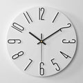 〔White〕 Living Room Wall Clock Simple Wall Mounted Household Stylish Decorative Clock 12 Inches 30cm