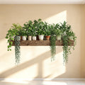Green Plant Decor Courtyard Wall Decals Green Dill Leaves Hanging Basket Wall Stickers Bedroom Living Room Wall Beautification