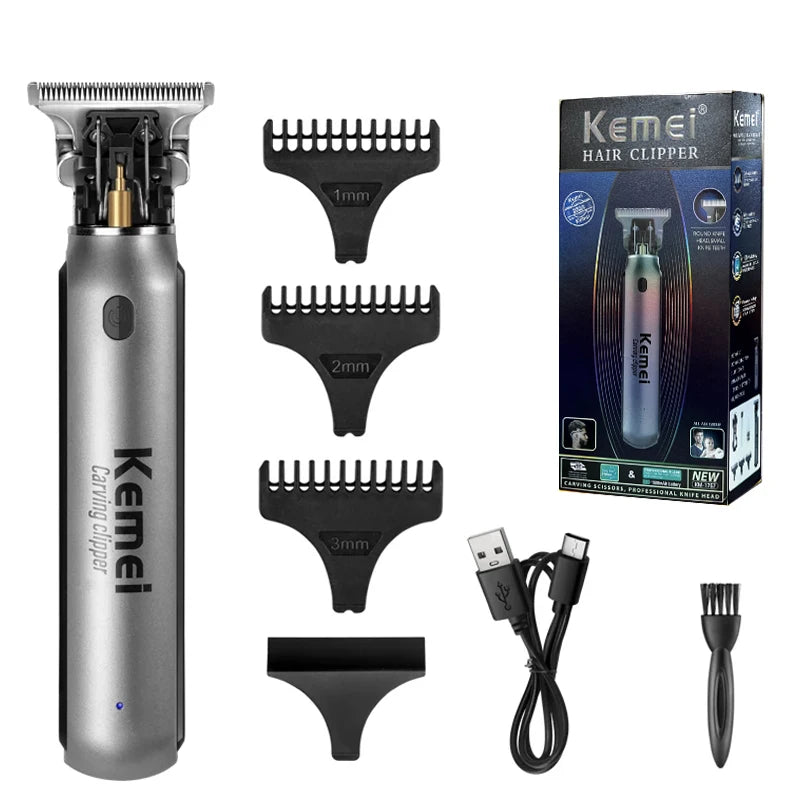 Kemei Professional Hair Clipper Electric Clippers New Electric Men Retro Head Carving Oil Head Trimmer Electric Shaver km-1757