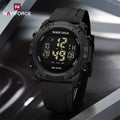 NAVIFORCE Watches For Men LCD Digital Fashion Casual Date and Week Alarm Display 3ATM Waterproof Silicone Strap Electronic Clock