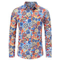 Men's Long Sleeves Shirts Hippie 70s Disco Hip Hop Button | SAMAG