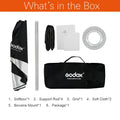 Godox Softbox 22x90cm 9'x 35' Honeycomb Grid Portable Rectangular Softbox Soft Box with Bowens Mount for Studio Flash