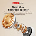Lenovo YF02 Wired Gaming Headphones 3.5mm/Type-C For Mobile Phones  Computers And More HiFi Sound Music Wired Earphones With Mic