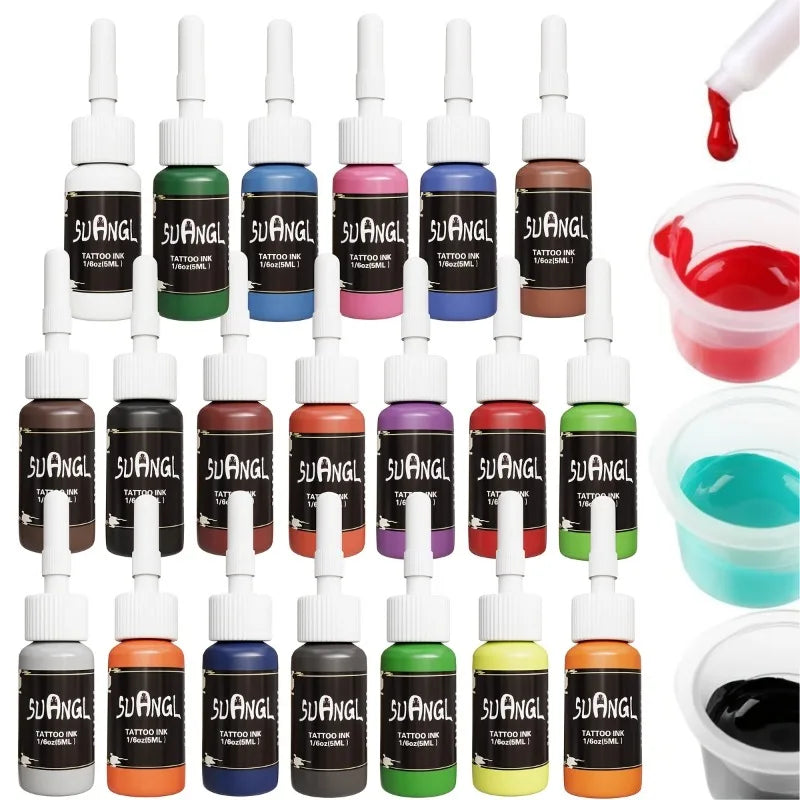 4/10/14/20Pcs Color Fashion Professional Tattoo Ink L Long-lasting Tattoo Ink Painting Tattoo Supplies, Body Art Supplies