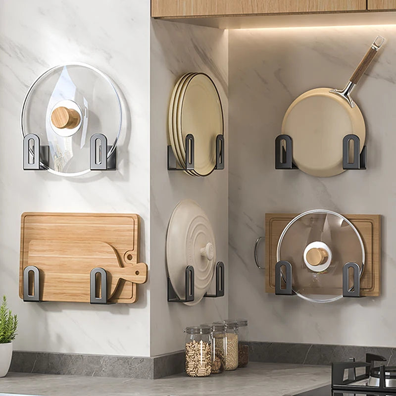 2Pcs/set Cutting Board Pot Cover Rack Sink Sponge Organizer Bathroom Multifunctional Wall Mounted Stainless - View 2 | SAMAG