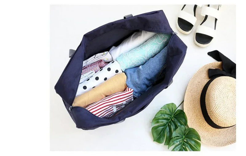 Boston Bag Travel Bag Unisex Foldable Bag Organizers Large Capacity  Portable Phrase Printed Luggage Bags Travel Accessories