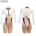 Anime Swimsuit Cosplay Student Sportswear Uniform Kawaii Japanese Schoolgirl Lingerie One Piece Sexy Monokini Bathing Suit Blue