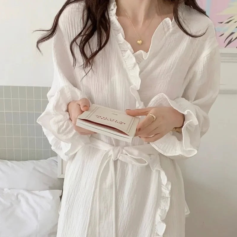 Simple Long-Sleeved Robe Female Spring and Autumn | SAMAG