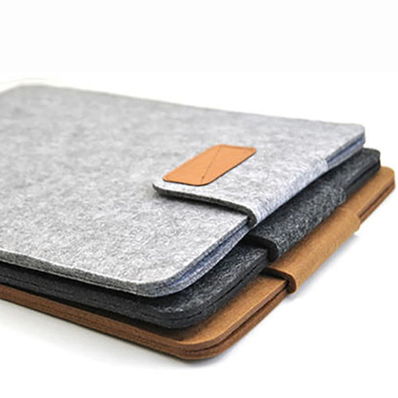 Felt Sleeve Slim Tablet Case Cover Bag for MacBooks Air Pro 11 13 15 Inch Solid Color Tablet Storage Bag