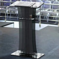 Transparent Acrylic Podium Black Luxury Creative Modern Portable Waterproof Professional Podium Church Auditorium Furniture