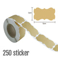 1Roll Kraft Paperblank Can Write Name Self-adhesive Sealing Gift Stickers Home Packaging Seal Labels Rectangle