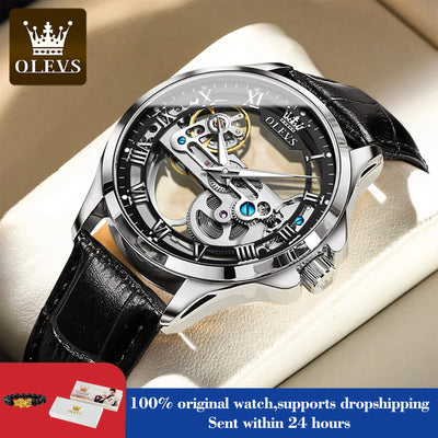 6661 Automatic Watch For Men Skeleton Original Mechanical Movement Man Wristwatch Waterproof Luminous Sport Watches | SAMAG