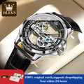 OLEVS 6661 Automatic Watch For Men Skeleton Original Mechanical Movement Man Wristwatch Waterproof Luminous Sport Men's Watches