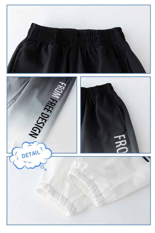 Summer Teenager Boys Clothes Casual Outfit Kids Gradient | SAMAG