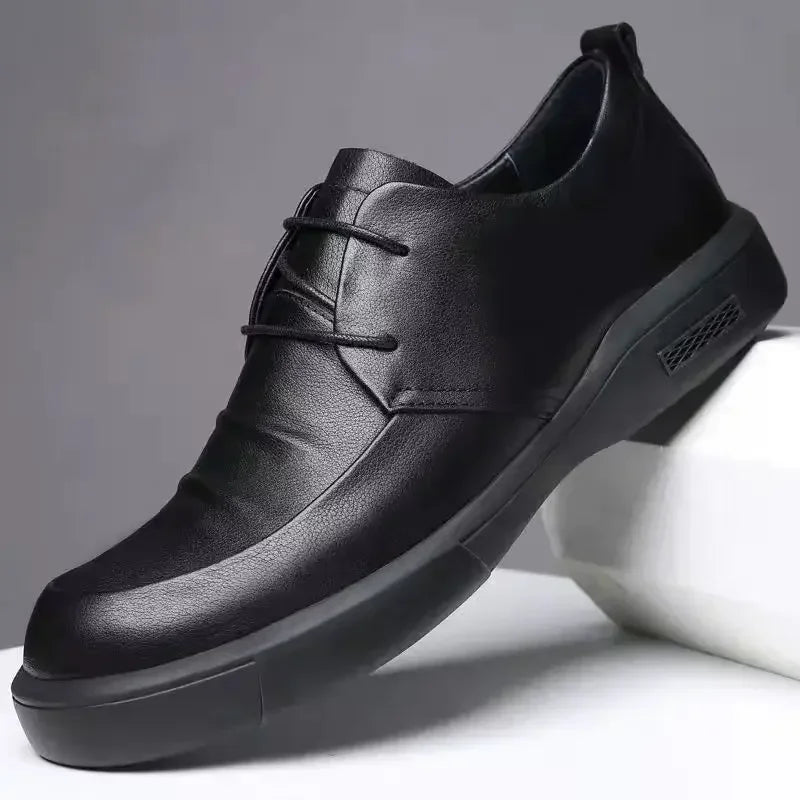 Dress Shoes Man Cowhide Casual Business Social Shoe for Men Black Cheap Liquidation Clearance Official Elegant and Classic Suit