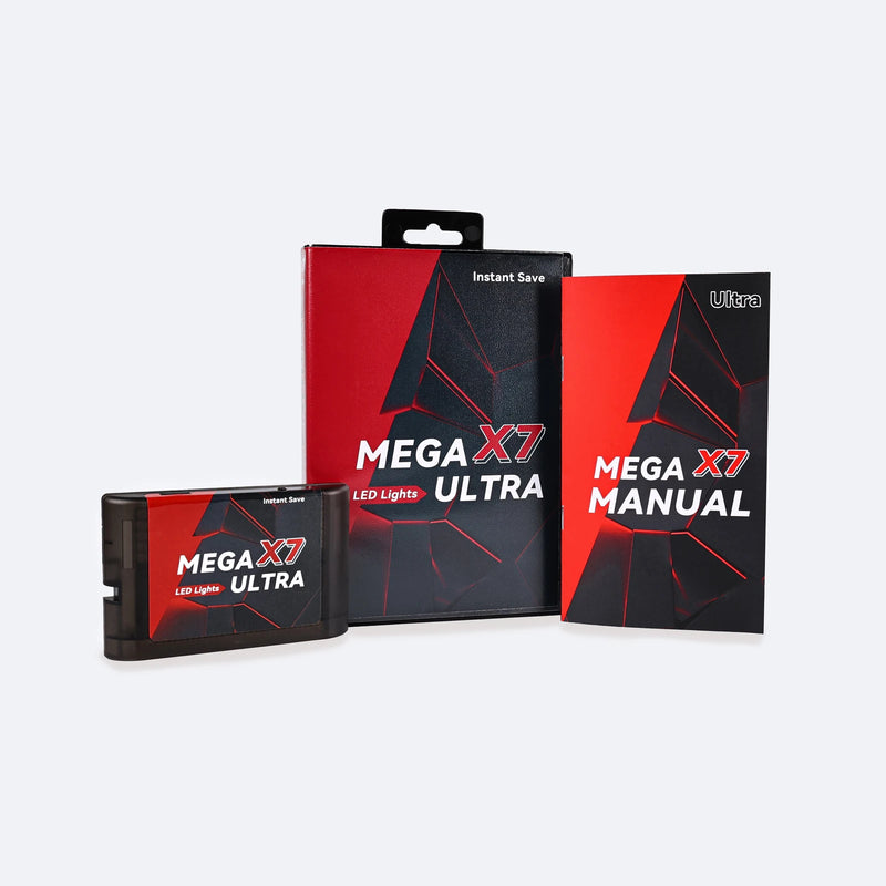 LED Light Mega X7 Ultra Instant Save  Game Cartridge for SEGA GENESIS Mega Drive MegaDrive Game Console With Manual Support 32x