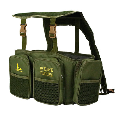 WEIHE 317#Carp Sea Fishing Green Harness Bag Pack | SAMAG