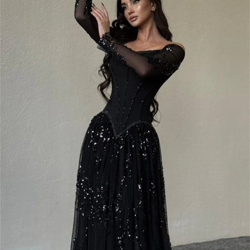 Contessa Custom Off Shoulder Corset Prom Dress Beading | SAMAG