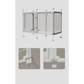 DIY Dog Playpen Puppy Cat Rabbit Ferret Transparent Pet Pen Easy Assemble Whelp Crate Kennel Cage Enclosure with Wheels
