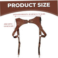 Mens Leather Chest Chain Suspender Harness Belt, Sexy Bondage Straps Crop Top, Punk Gay Club Costume (Straps-Brown)