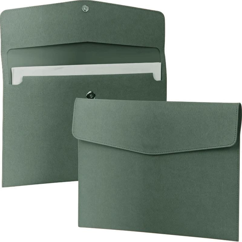 A4 Portable File Storage Bag Durable PU Material Expandable Folder - Popular File Storage Manager