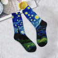 Van Gogh style starry night men's socks retro casual | SAMAG