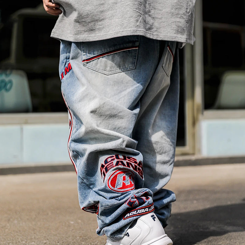 ACUSA Jeans Stacked Embroidered Washed Denim 633 Version | SAMAG