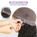 40 Inch Invisible Strap 360 Transparent Full Lace Glueless Wig Invisible Drawstring Wig Kinky Straight Ready To Wear HD Lace Front Human Hair Wigs Wear & Go