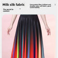 Colorful Gradient Long Skirt Summer Casual Dance Dress Loose Comfortable Stylish Outfit Middle Aged Elderly Dancing Wear Soft