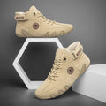 CLOHOO Hand-Sewn Octopus Design Men's Short Boots High-Top Leather Riding Boots Stylish Men's Footwear