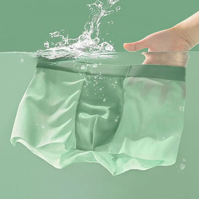 Men Boxers Thin Breathable Soft Ice Silk Seamless Daily | SAMAG