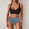 VigoBreviya Sexy Blue Strapped Swimwear Women High Waist | SAMAG