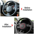 For Audi A1 A3 A4 A5 A6 A7A8 Q3 Q5 Q7 SQ5 S1 S3 S4 S5 S6 S7 S8 RS3 RS5 RS6 Car Steering Wheel Decoration Ring Trim Cover Sticker