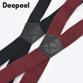 Deepeel 3.5X120cm Men's Adult 4 Clip Casual Trousers Fashion X - shaped Stripes Plastic Clamp Elastic - Visuel 2 | SAMAG