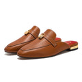 CHCH Women's Muller Shoes 2026 New High Quality Cow Leather Women's Flat Shoes Round Head