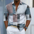 Men's short sleeved shirt, casual multi-color block | SAMAG