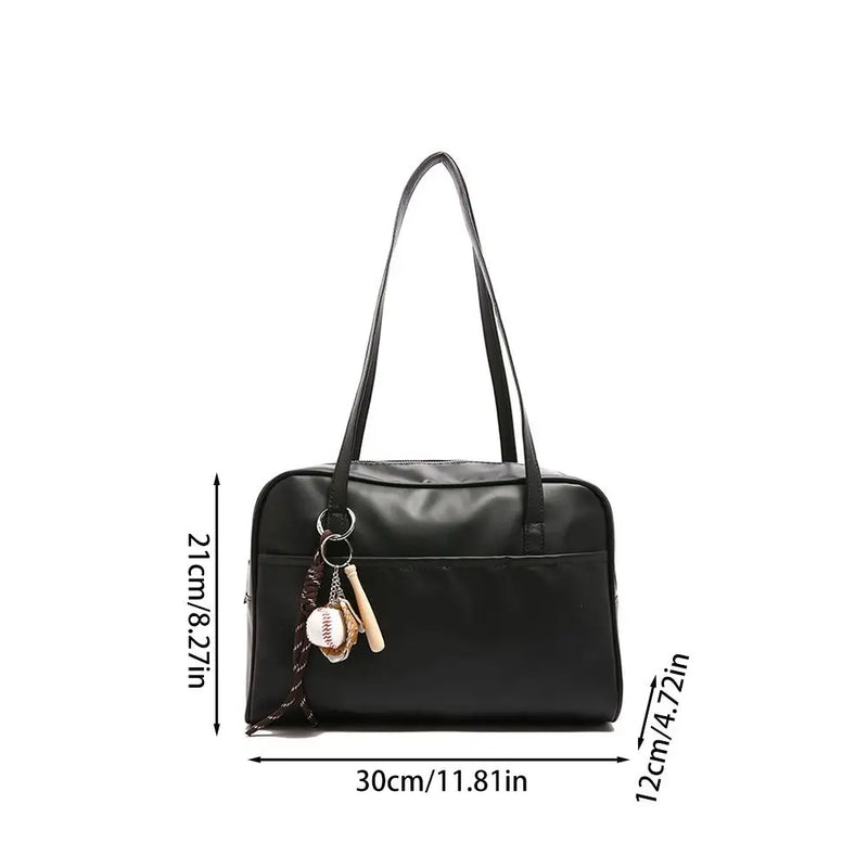 New PU Leather Shoulder Bag Large Capacity with Pendant Crossbody Bags Tote Bag Women