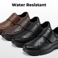 FitVille Men'S Extra Wide Diabetic Leather Dress Shoes, Roomy Wide Toe Box, Built-In Arch Support Orthopedic Shoes, Pain Relief For Swollen Feet, Edema, Plantar Fasciitis, Bunions & Neuropathy