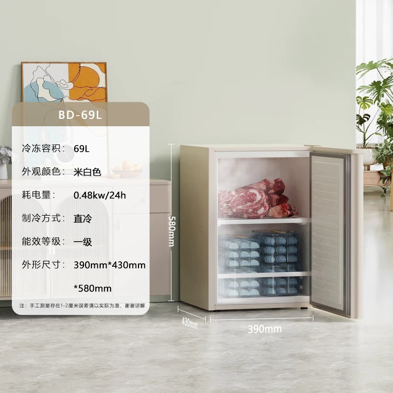 refrigerator retro single door double door small household kitchen refrigerated and frozen mini