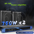 FUHAM SP-750 Class D Digital Power Amplifier 750W 8Ω 2 Channel 1U Lightweight Pro Audio Amp for DJ Stage Performance