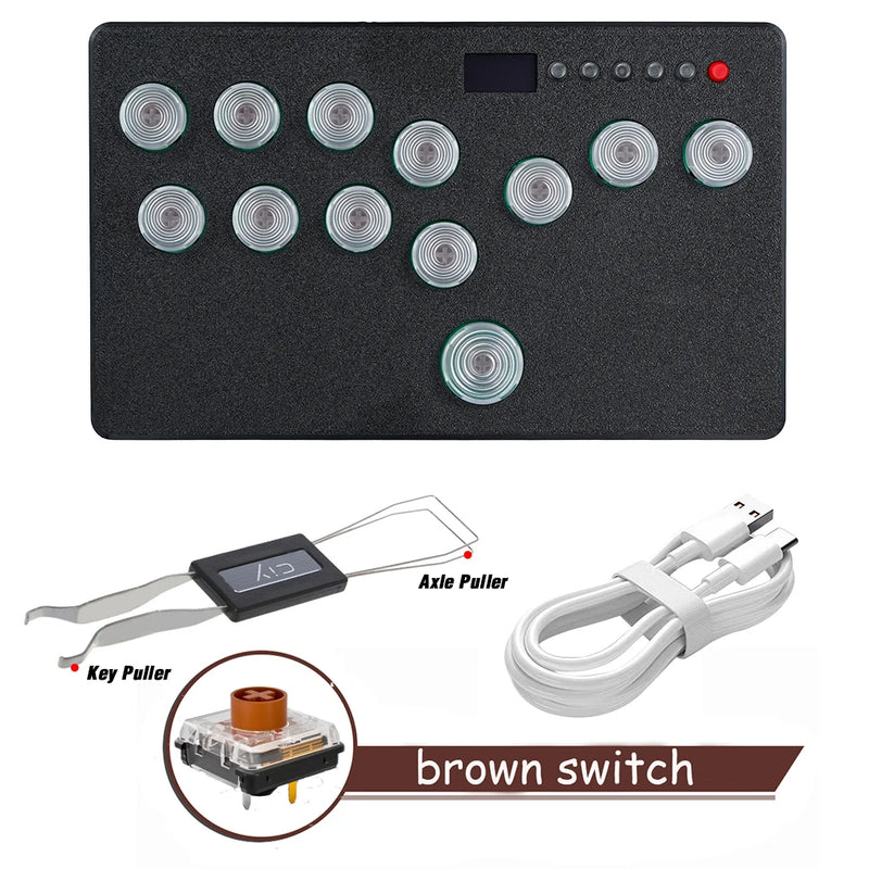 Flatbox Left/Right Layout Mini HitBox Stickless Controller For PS4 FightStick HotSwap Kailh Switch Arcade Joystick For PC/PS3/NS