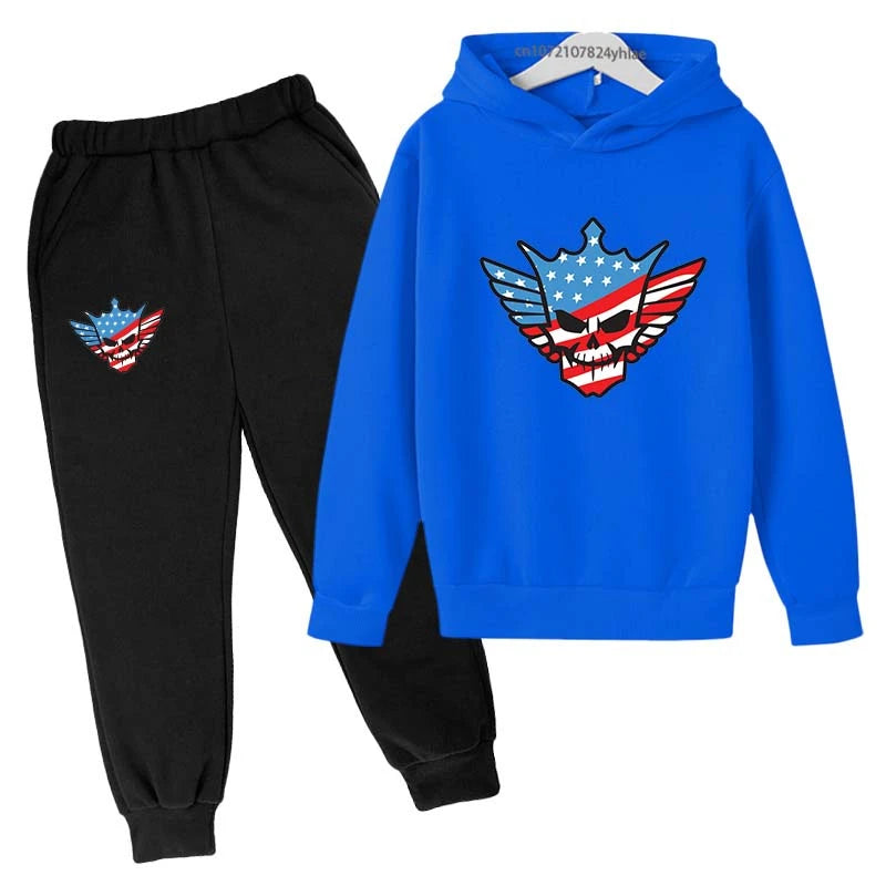 Kids Autumn Spring Fashion Cody WWE Pullover Hoodie+Pants | SAMAG