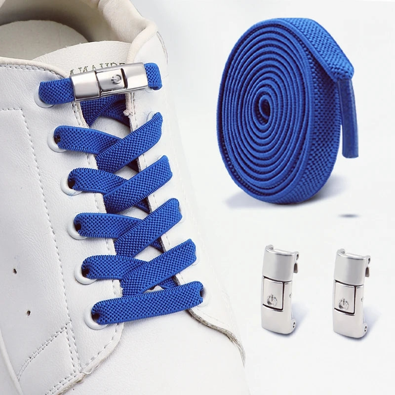 No Tie Shoe Laces Elastic Laces Sneakers Tennis Lock Shoelaces Without Ties Unisex Kids Adult Flat Shoelace Shoe Accessories