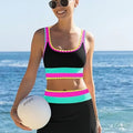 Women's Bikinis And Tankinis High Waist Color-blocked | SAMAG